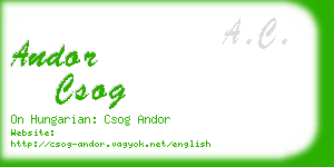 andor csog business card